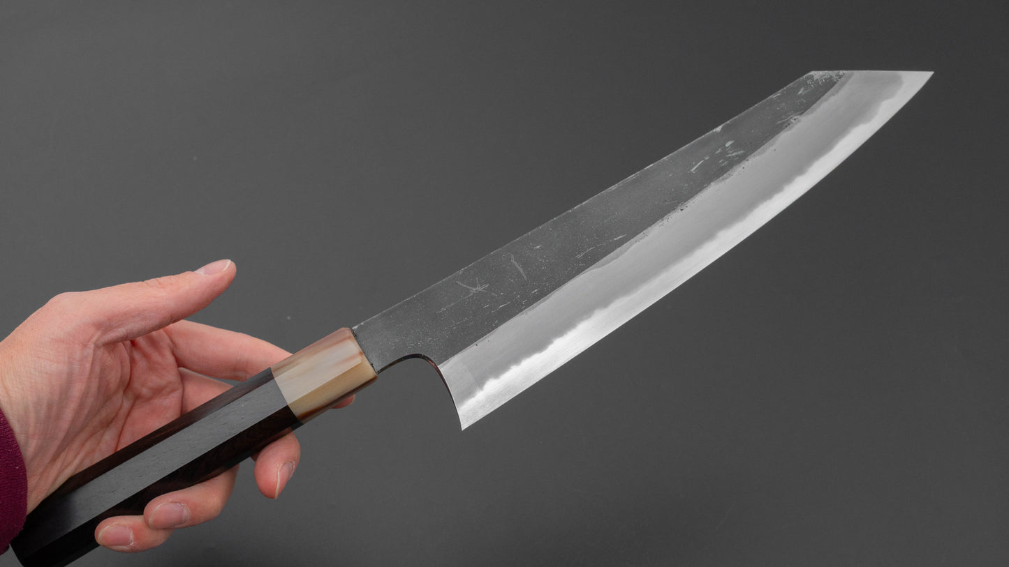 Hitohira Togashi Blue #2 Kurouchi Kiritsuke Gyuto 240mm Ebony Handle