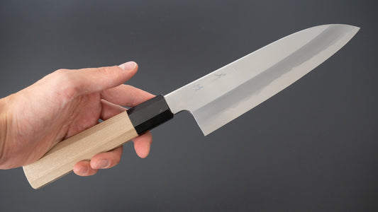 Hitohira Kikuchiyo Ren White #2 Santoku 180mm Ho Wood Handle