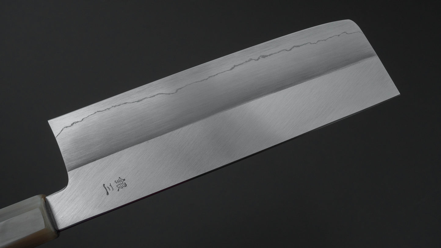 Hitohira Kikuchiyo Ren Silver #3 Nakiri 180mm Ebony Handle