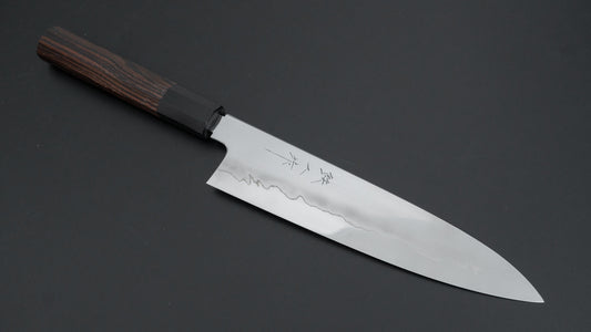 Tetsujin Zilver #3 Ukiba Gyuto 210 mm Taihei Makassar ebbenhouten handvat