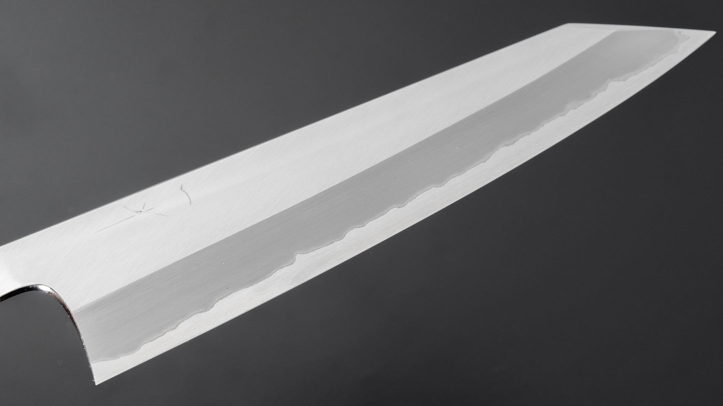 Hitohira Togashi White #1 Stainless Clad Migaki Kiritsuke Gyuto 240mm Ziricote Handle