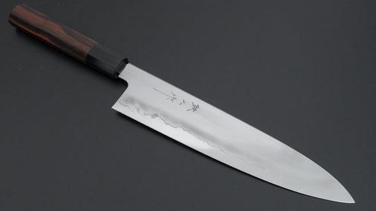 Tetsujin Zilver #3 Ukiba Gyuto 240 mm Taihei Makassar ebbenhouten handvat