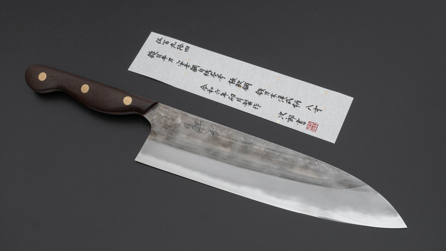 Jiro Tsuchime Yo Gyuto 240 mm Tagayasan-handvat (#594)