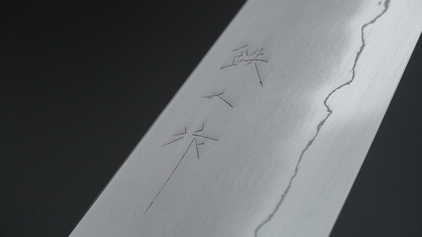 Tetsujin Silver #3 Kasumi Gyuto 210mm Lacewood Handle