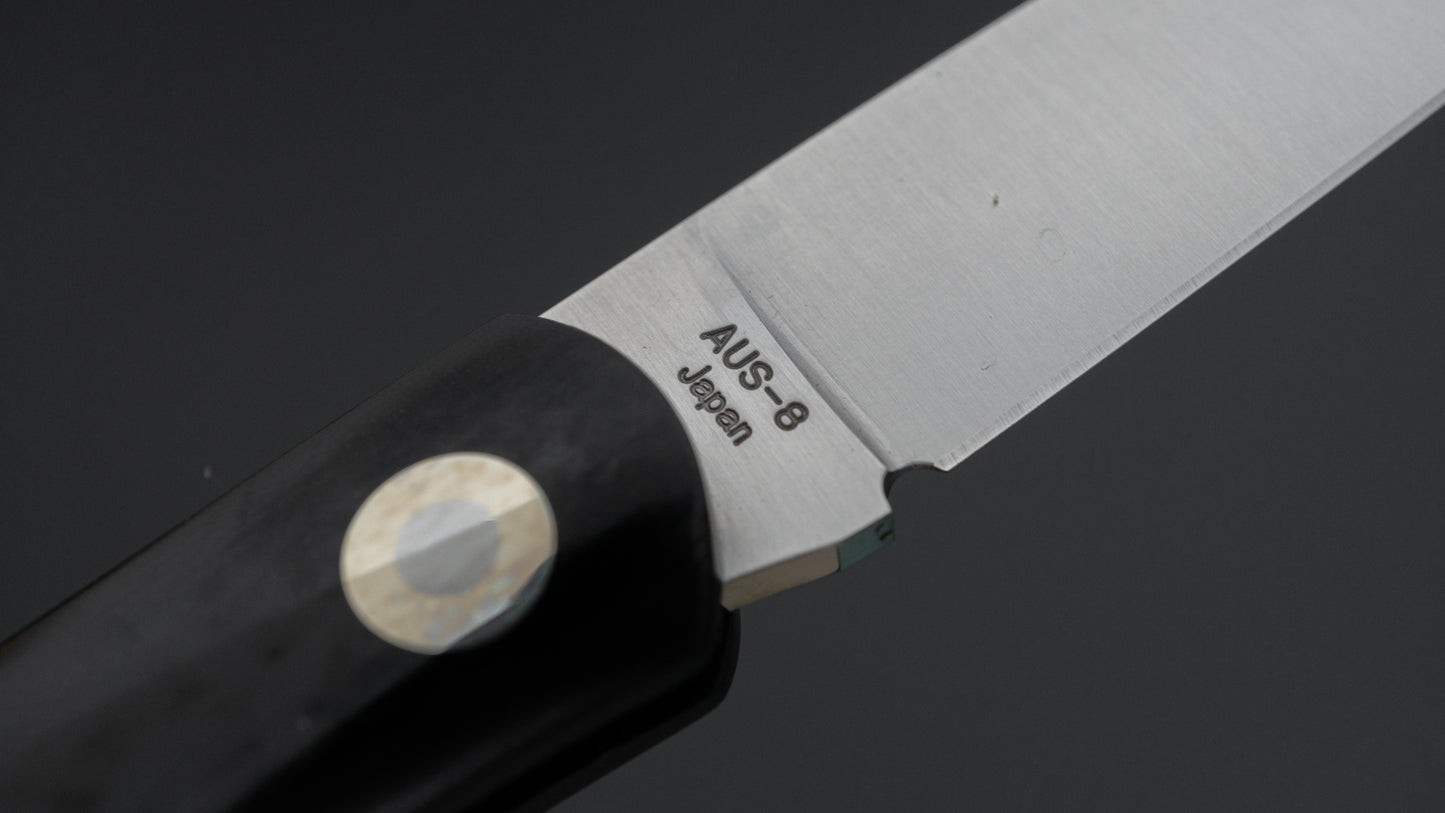 MOKI Shima Owl Folding Knife Linen Micarta Handle (Large)