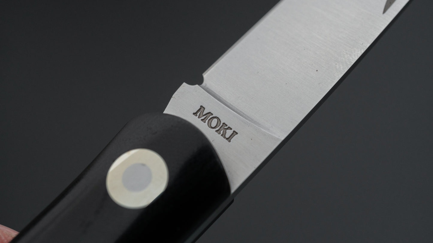 MOKI Shima Owl Folding Knife Linen Micarta Handle (Large)