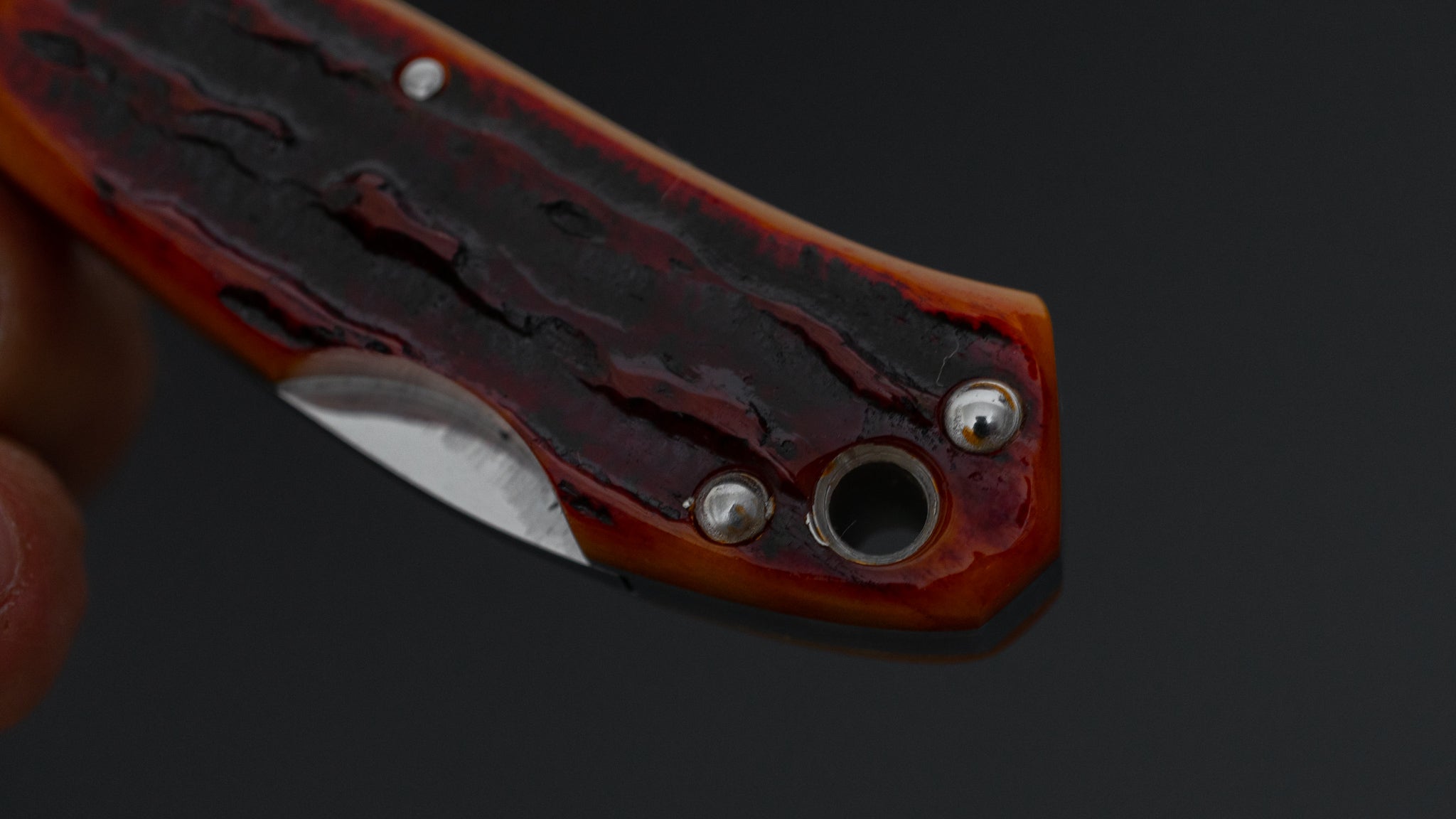 MOKI Kronos Folding Knife Medium Stag Handle | – Karasu Japanese
