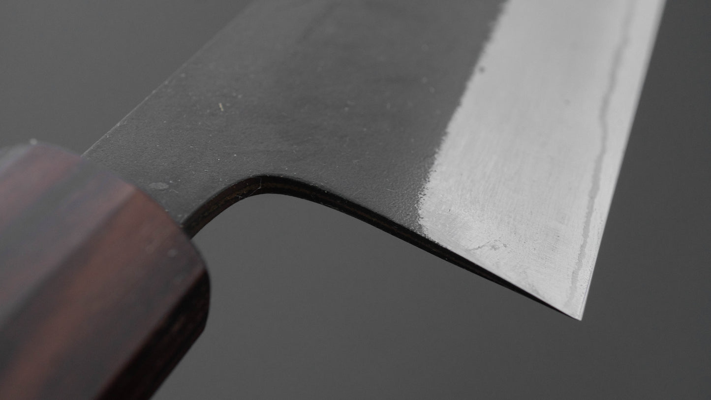 Hitohira Nihei White #2 Stainless Clad Kurouchi Bunka 165mm Chestnut Handle
