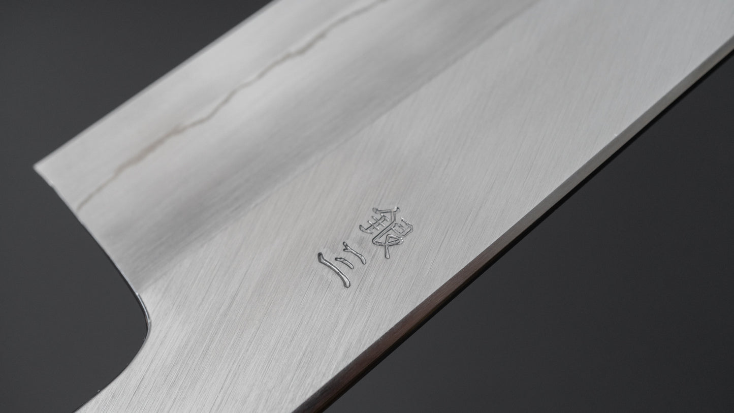 Hitohira Kikuchiyo Ren Zilver #3 Gyuto 210 mm Ho houten handvat