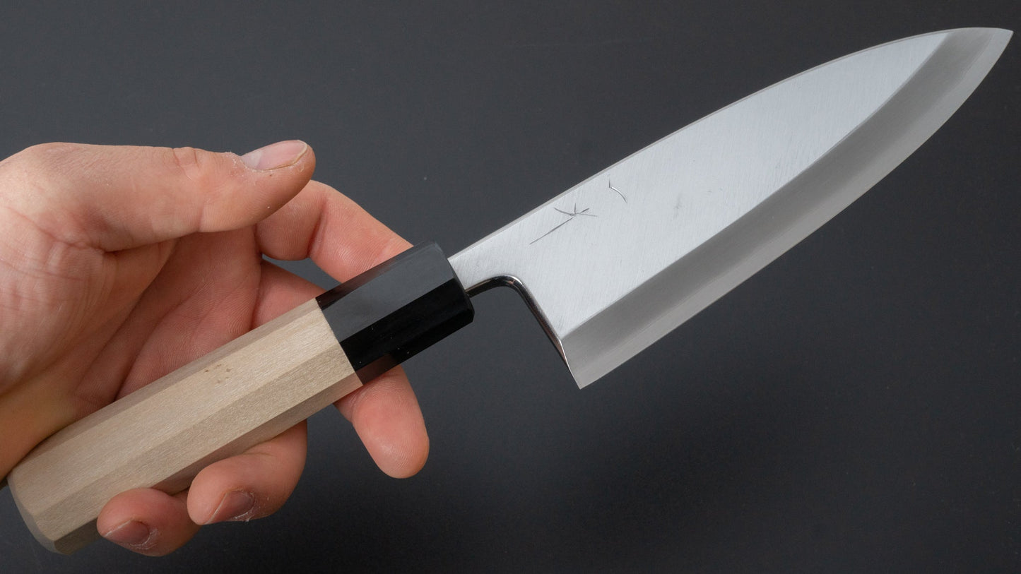 Hitohira Kikuchiyo Rikichi Silver #3 Deba 150mm Ho Wood Handle (Saya)