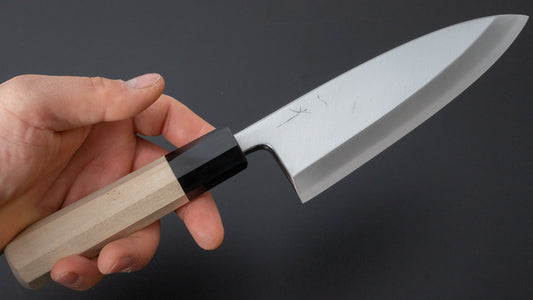 Hitohira Kikuchiyo Rikichi Silver #3 Deba 150mm Ho Wood Handle (Saya)