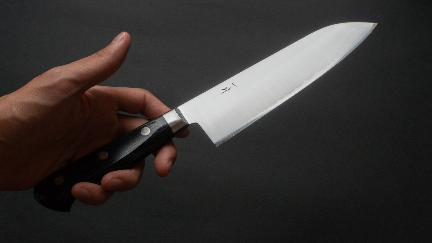 Hitohira T10 Migaki Santoku 170mm Pakka Handle
