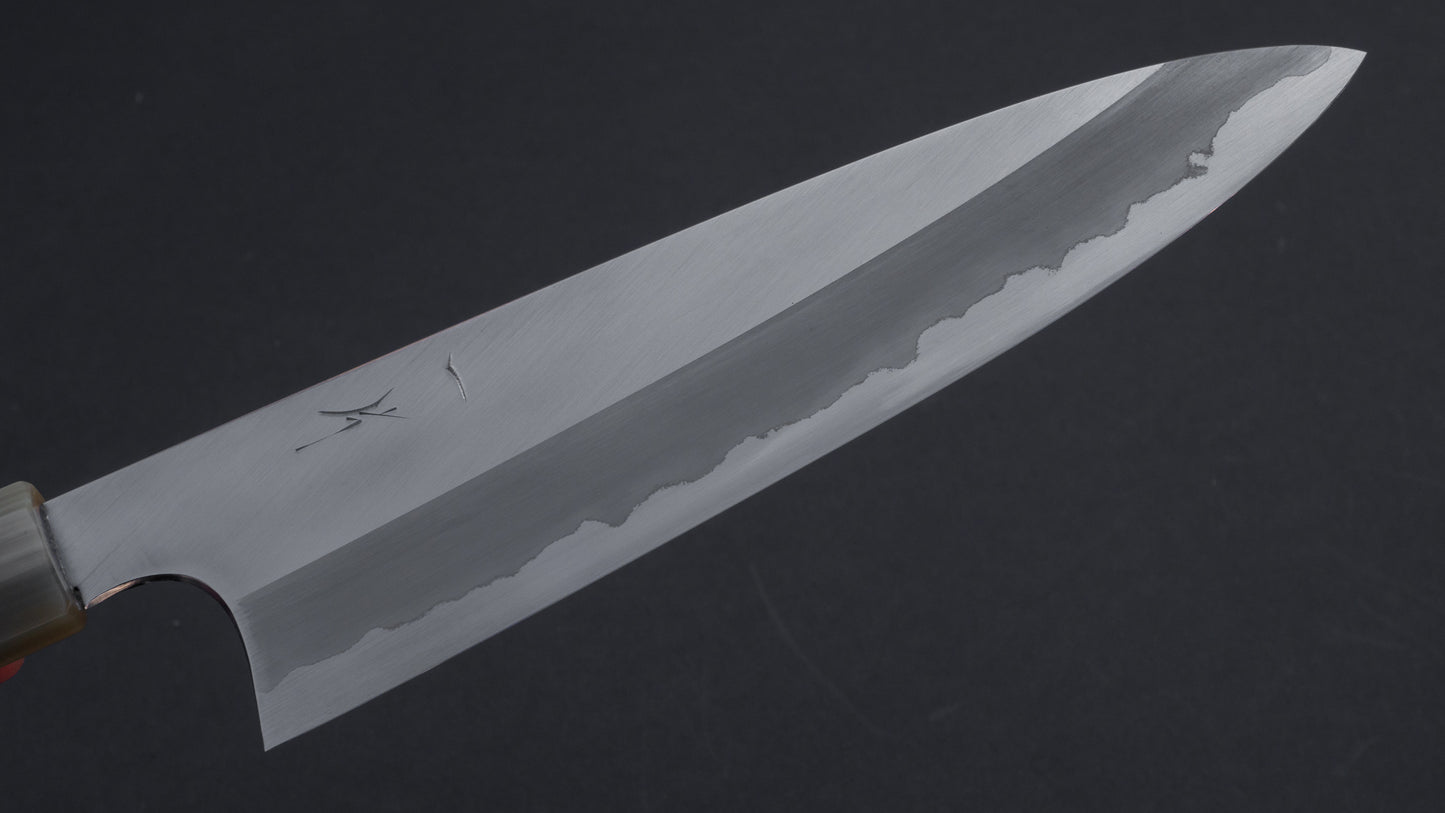 Hitohira Togashi Blue #1 roestvrij beklede Migaki Gyuto 210 mm ziricote handgreep