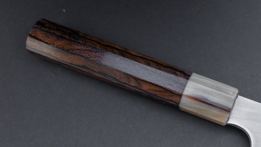 Hitohira Togashi Blue #1 Stainless Clad Migaki Gyuto 240mm Ziricote Handle