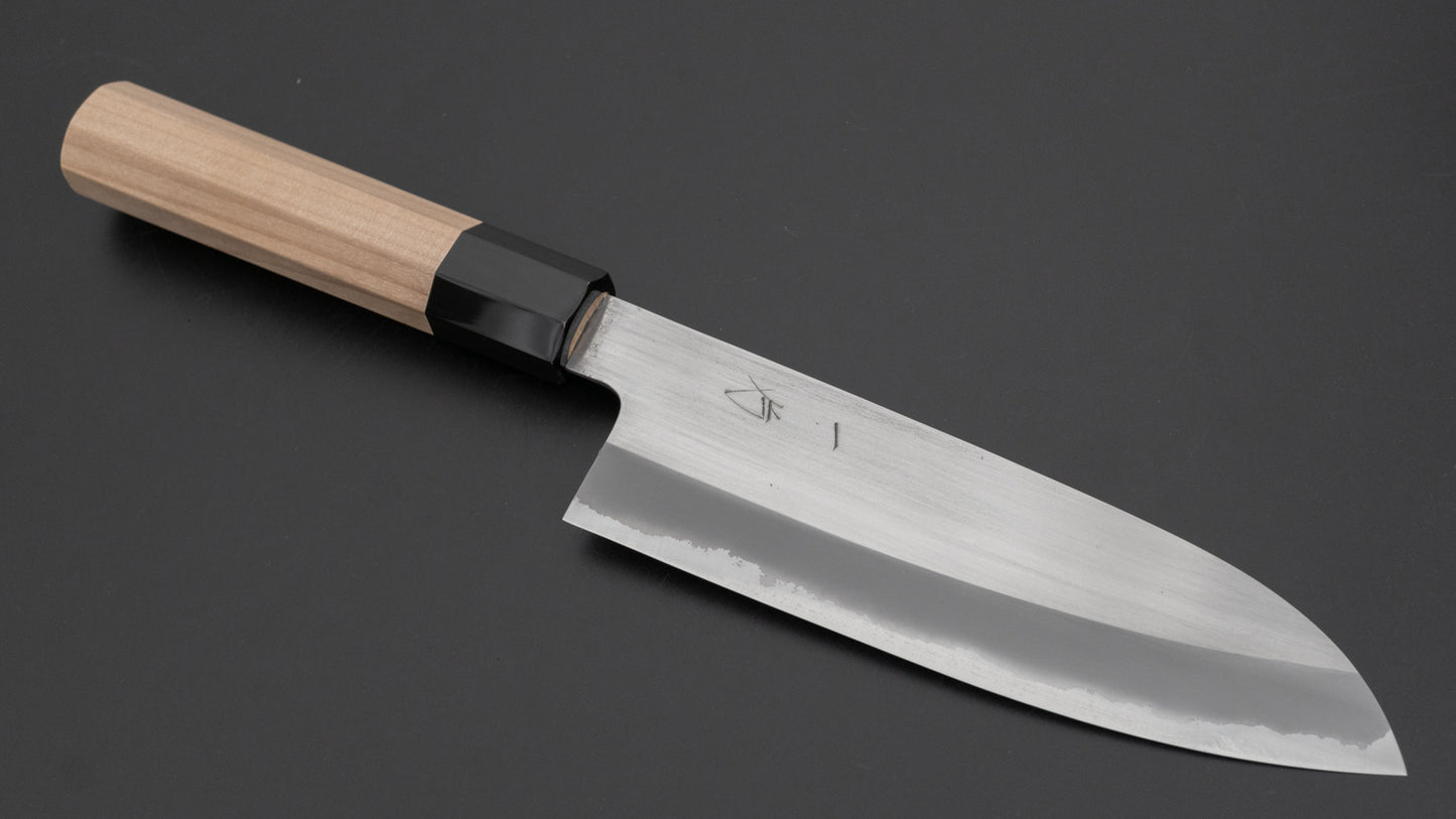 Hitohira Hinode Migaki Wit #2 Santoku 165 mm Ho houten handvat (#02)