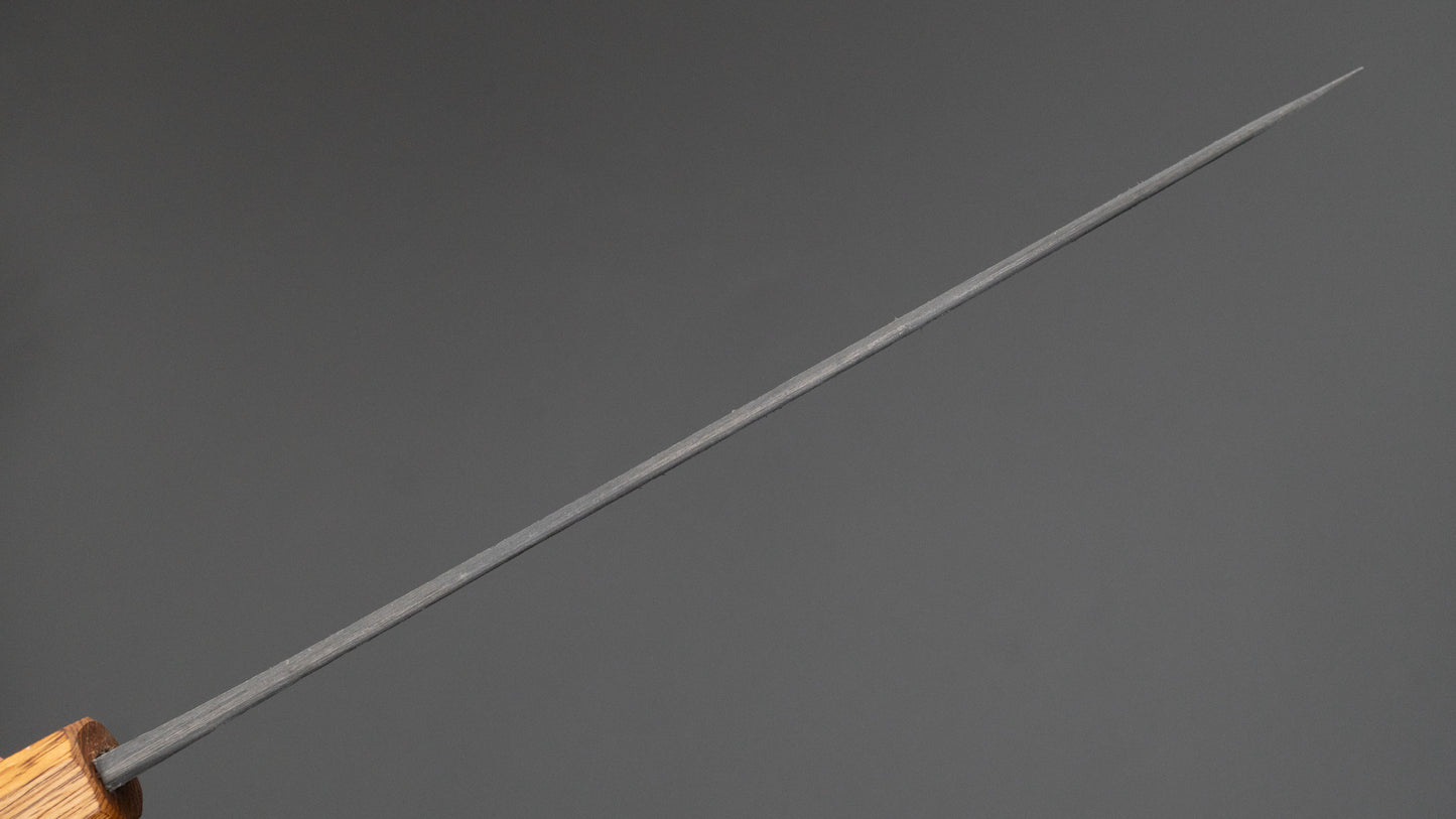 Hitohira Hinode Nashiji Damascus Wit #2 Gyuto 210mm Gebrand Eiken Handvat (#03)