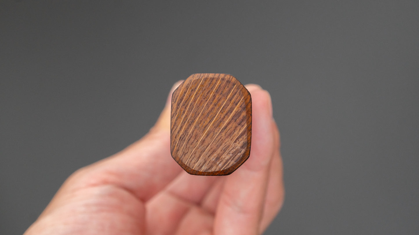 Hitohira Hinode Nashiji Damascus Wit #2 Gyuto 210mm Gebrand Eiken Handvat (#03)