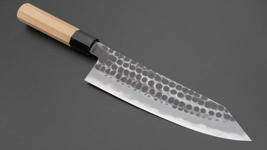 Hitohira Hinode Tsuchime Wit #2 Kiritsuke Gyuto 210 mm Ho houten handvat (#05)