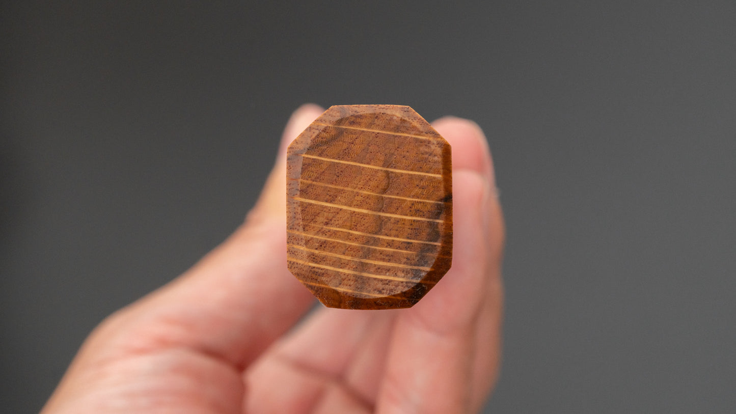 Hitohira Hinode Tsuchime White #2 Santoku 180mm Oak Handle (#10)