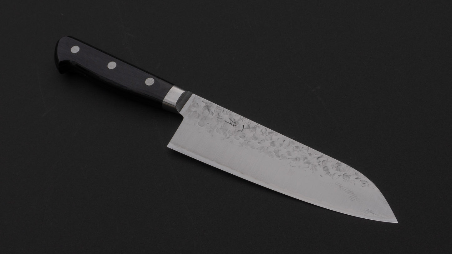 Hitohira T10 Tsuchime Santoku 170mm Pakka Handle