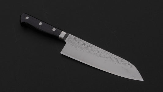 Hitohira T10 Tsuchime Santoku 170mm Pakka Handle