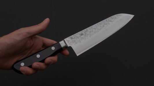Hitohira T10 Tsuchime Santoku 170mm Pakka Handle