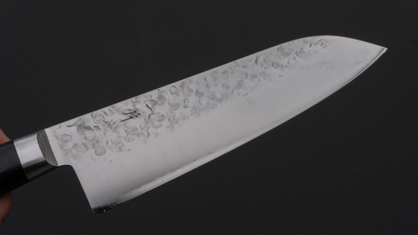 Hitohira T10 Tsuchime Santoku 170mm Pakka Handle