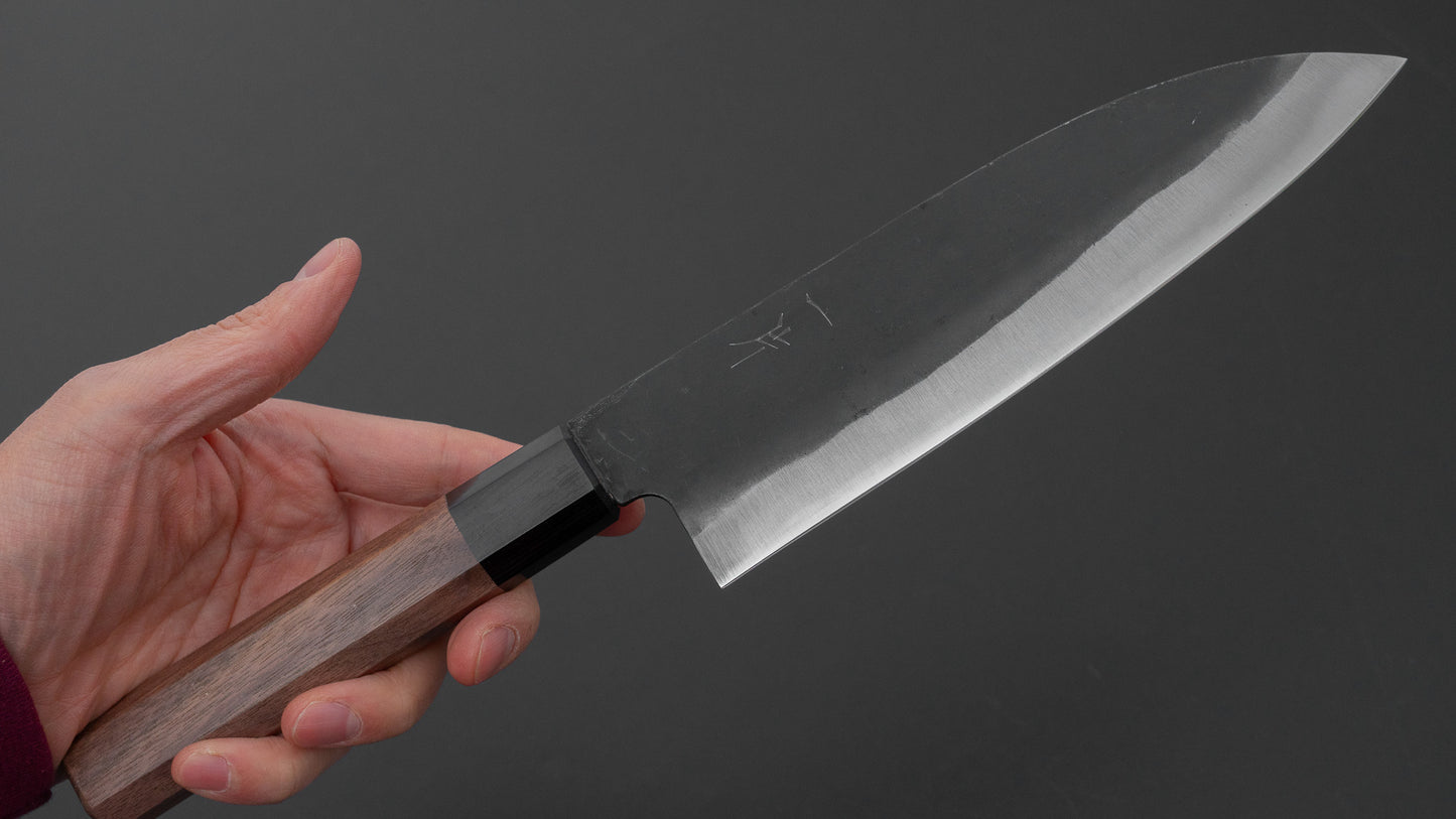 Hitohira Hizen Kurouchi Blue #1 Gyuto 180mm Walnut Handle