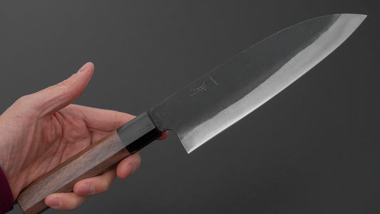 Hitohira Hizen Kurouchi Blue #1 Gyuto 180mm Walnut Handle