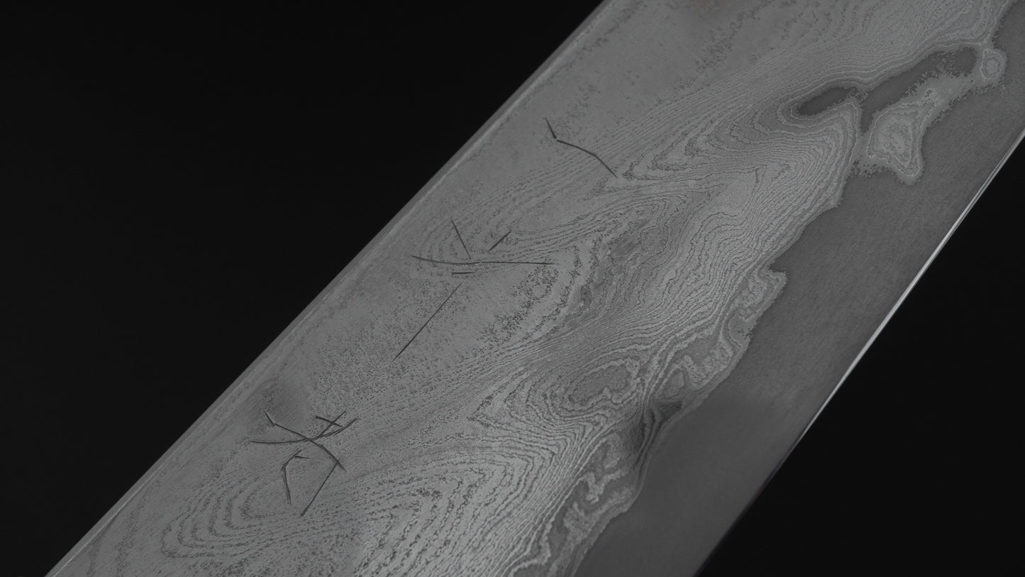 Hitohira Kikuchiyo Rou VG10 Hyokyo Damascus Gyuto 240mm Sakura Handle