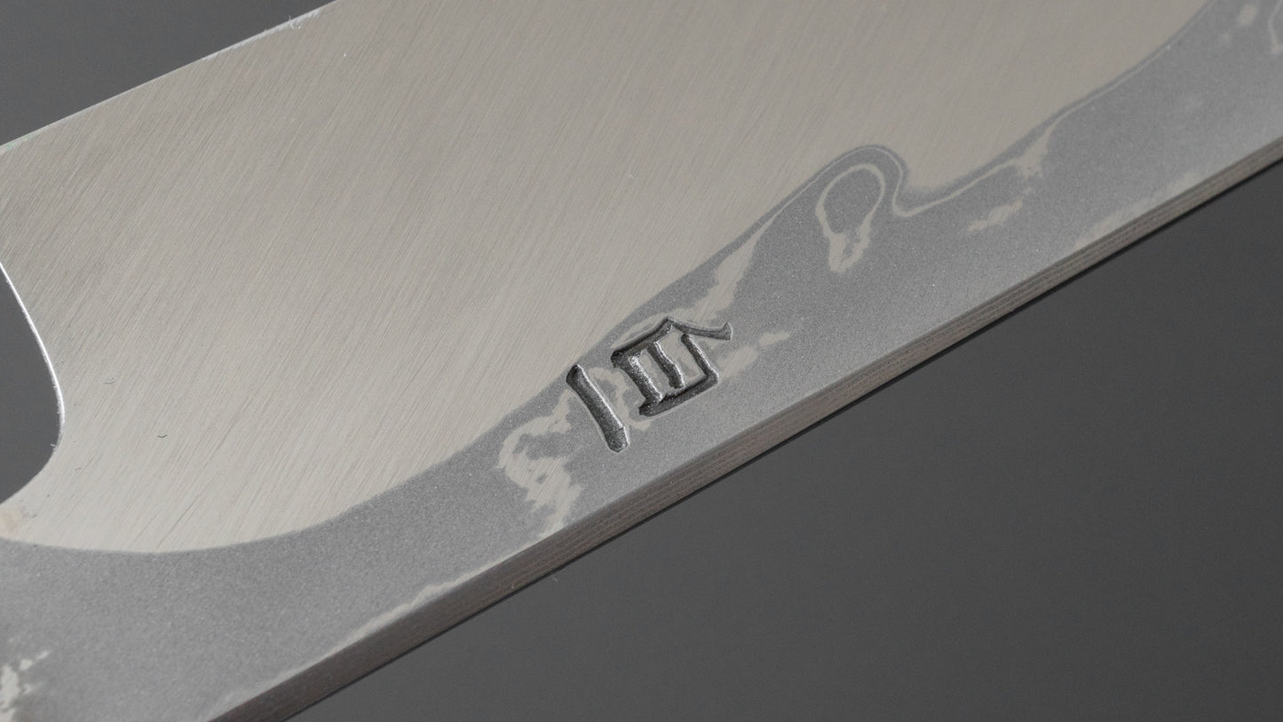 Hitohira Kikuchiyo Mosuke Enmon White #1 Yanagiba 300mm Ziricote Handle (Mirror Polished/ Saya)