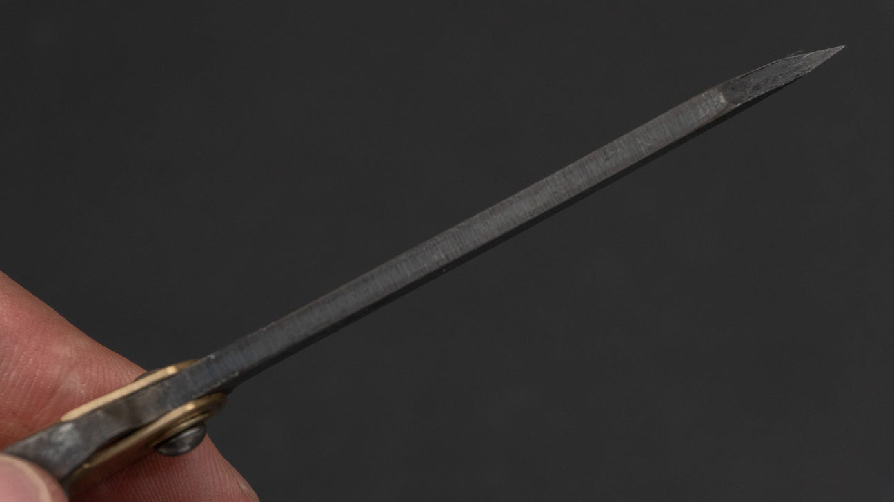 Higonokami Blue Steel Folding Knife Large Brass Handle