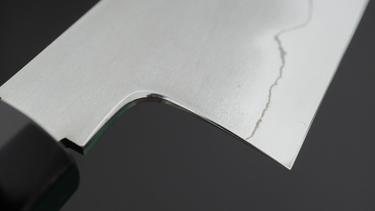 Tetsujin Zilver #3 Kasumi Gyuto 210 mm Taihei Makassar ebbenhouten handvat