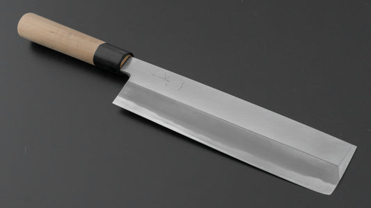 Hitohira Togashi White #2 Usuba 225mm Ho Wood Handle (D-Shape/ Saya)