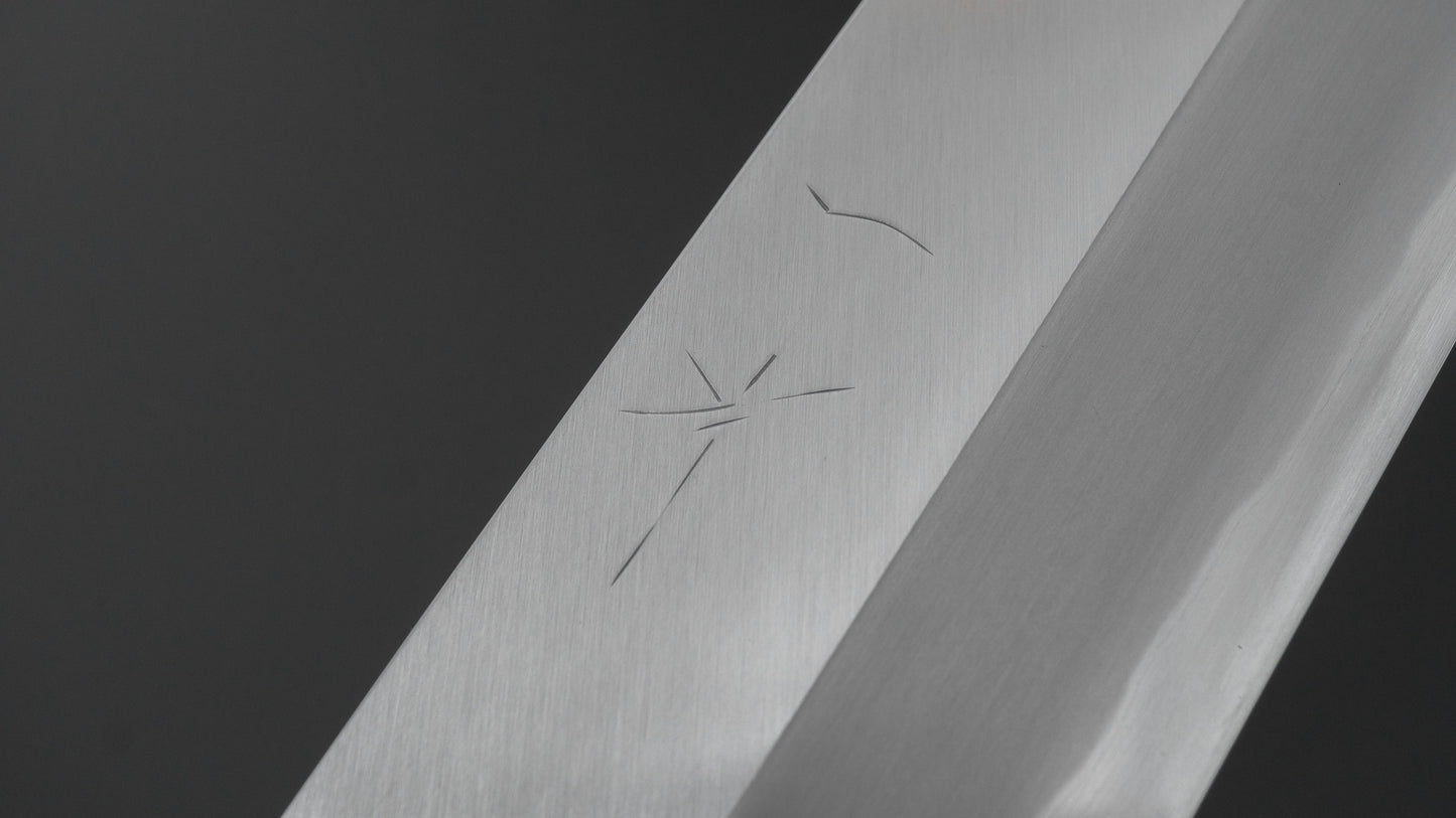 Hitohira Togashi White #2 Usuba 225mm Ho Wood Handle (D-Shape/ Saya)