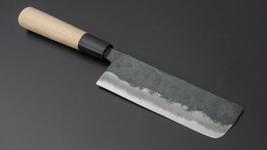 Hitohira Tosa Kurouchi Wit #2 Nakiri 135 mm Ho houten handvat