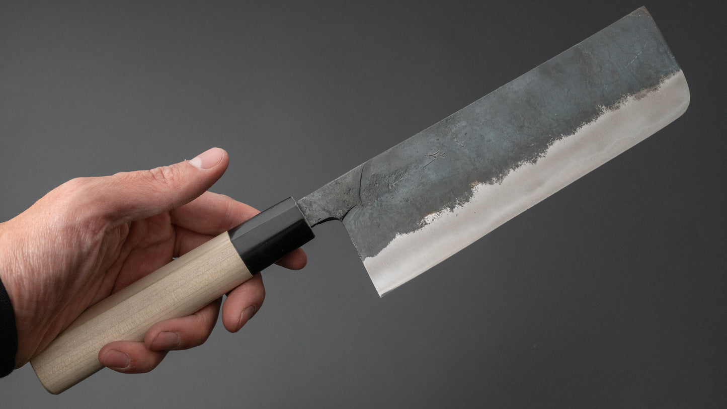 Hitohira Tosa Kurouchi Wit #2 Nakiri 165 mm Ho houten handvat