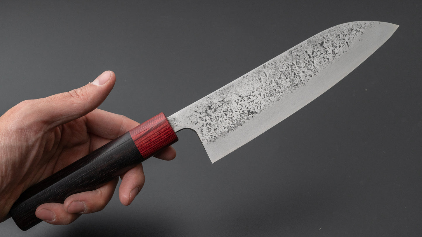 Hitohira YG Nashiji White #2 Santoku 165mm Rosewood Handle
