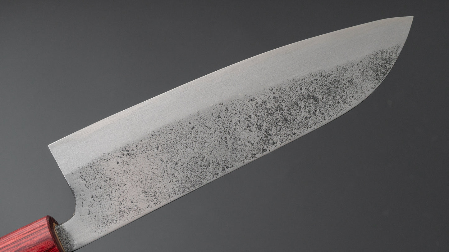 Hitohira YG Nashiji White #2 Santoku 165mm Rosewood Handle