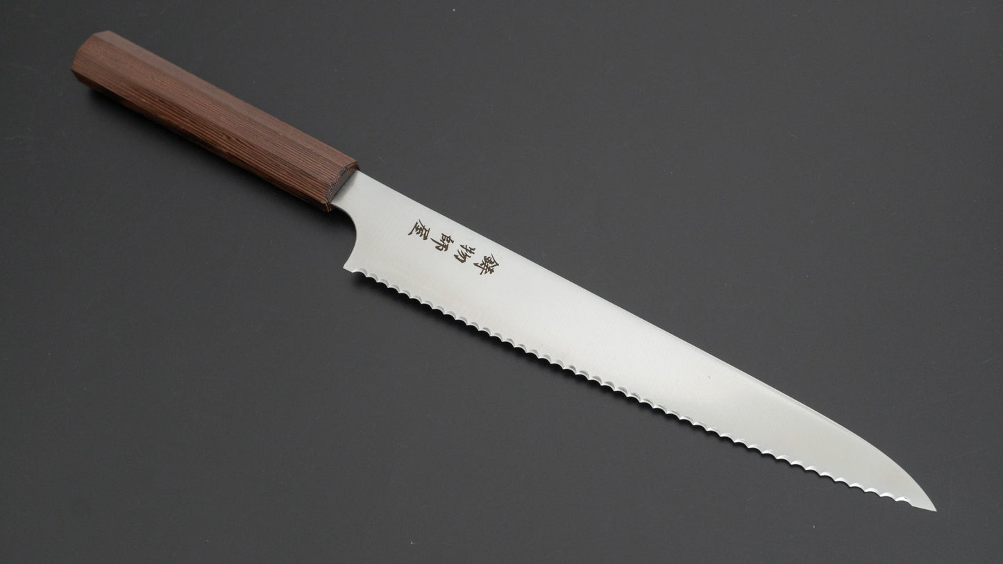 Hitohira Imojiya TH Stainless Bread Knife 240mm Wenge Handle (Wa/ Mono)