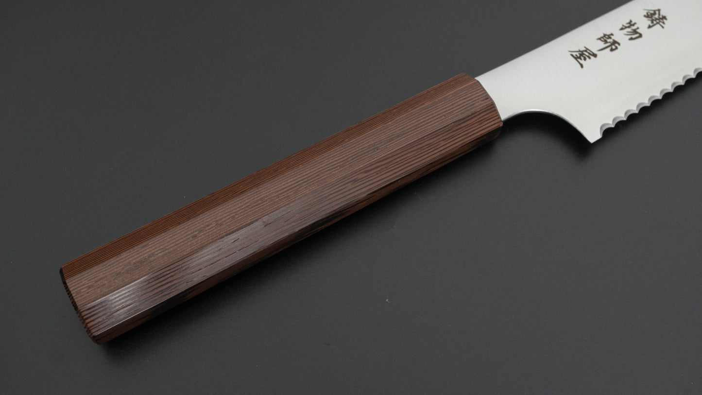 Hitohira Imojiya TH Stainless Bread Knife 240mm Wenge Handle (Wa/ Mono)