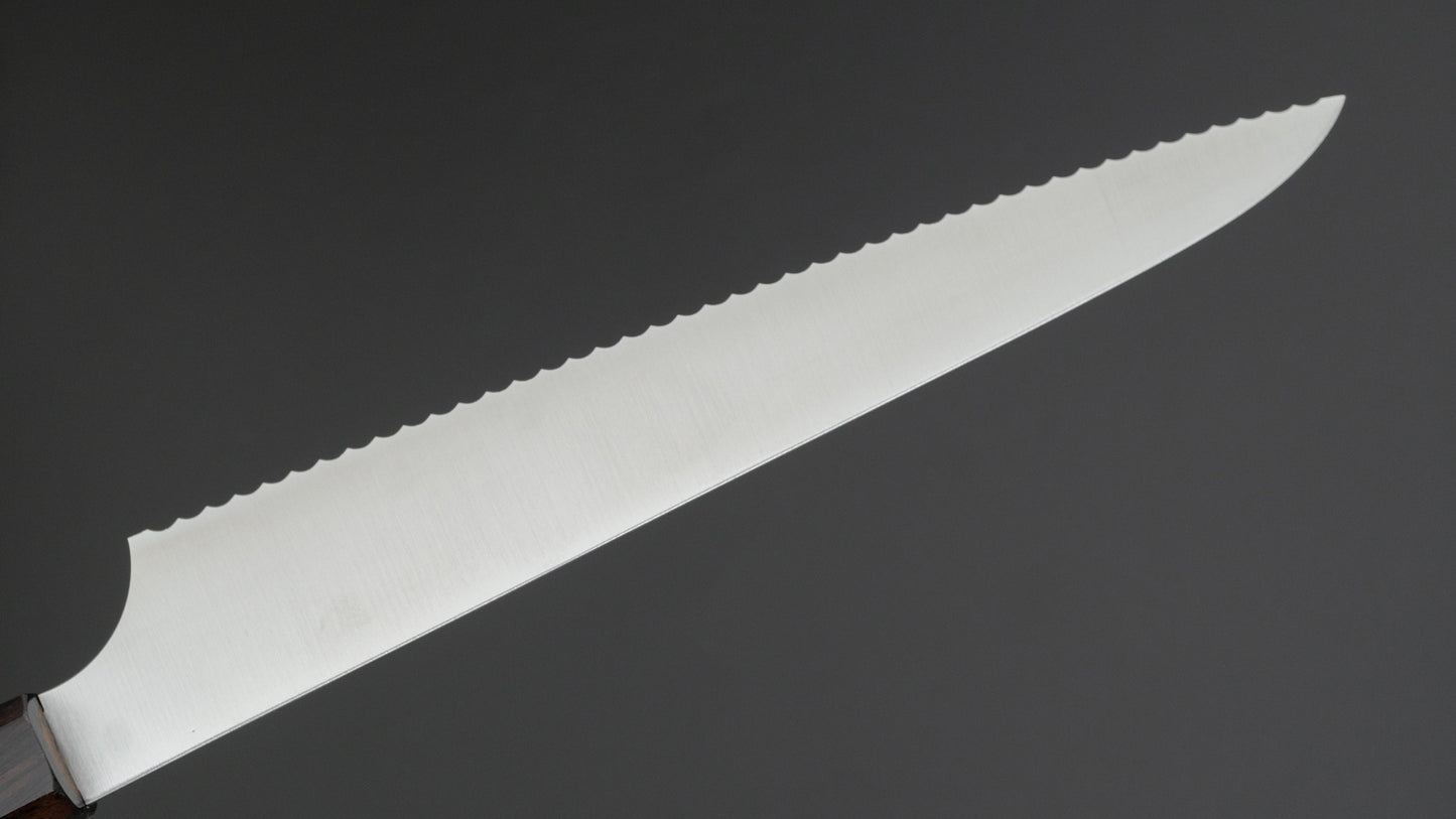Hitohira Imojiya TH Stainless Bread Knife 240mm Ebony Handle (Wa)