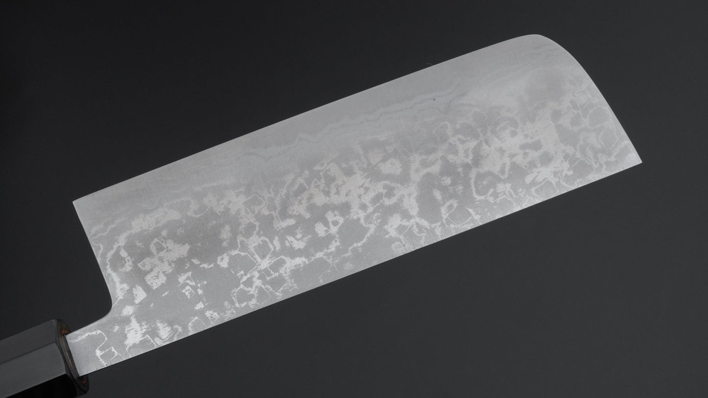 Morihei Kikuyu Blue #2 Damascus Nakiri 165mm Ho Houten Handvat