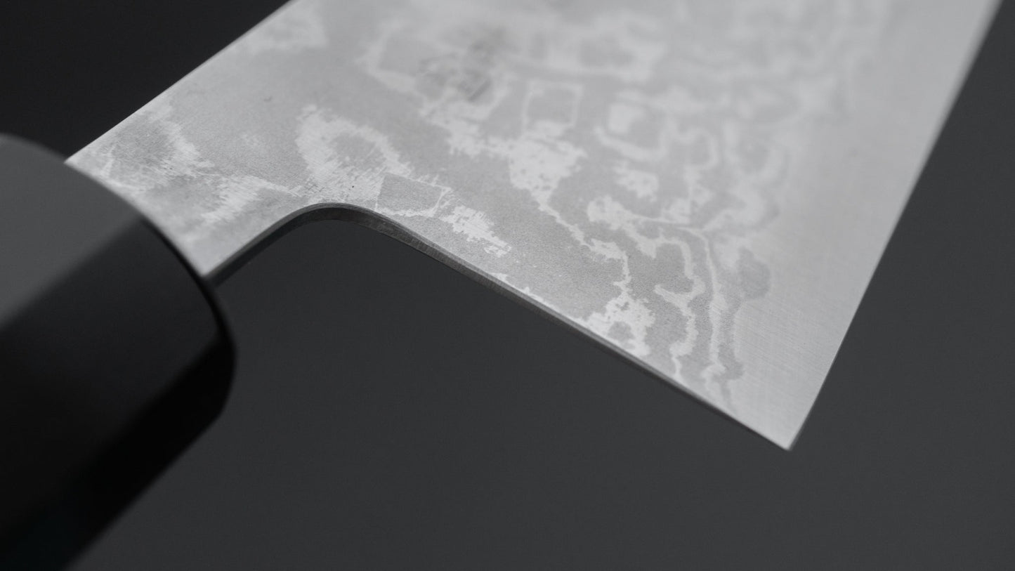 Morihei Kikuyu Blue #2 Damascus Nakiri 165mm Ho Houten Handvat