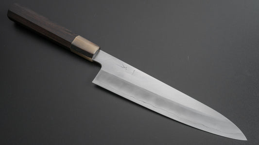 Hitohira Kikuchiyo Kyuzo Silver #3 Migaki Gyuto 210mm Ebony Handle
