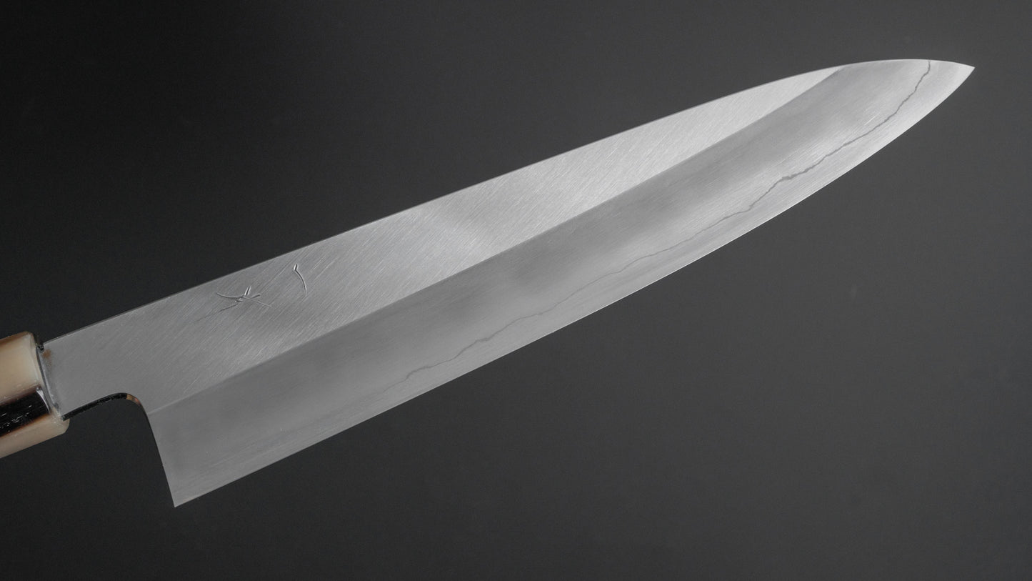Hitohira Kikuchiyo Kyuzo Silver #3 Migaki Gyuto 210mm Ebony Handle
