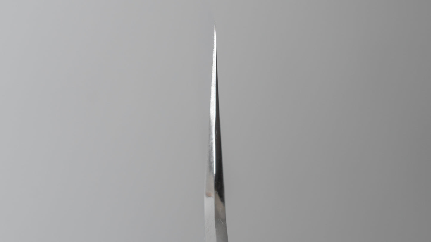 Hitohira Kikuchiyo Kyuzo Silver #3 Migaki Kiritsuke Gyuto 210mm Lacquered Handle (Black and Red)