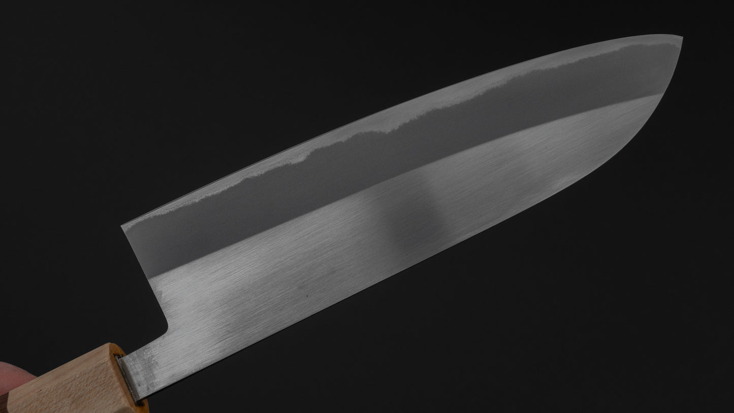 Hitohira TD Blue #2 Stainless Clad Migaki Santoku 165mm Walnut Handle