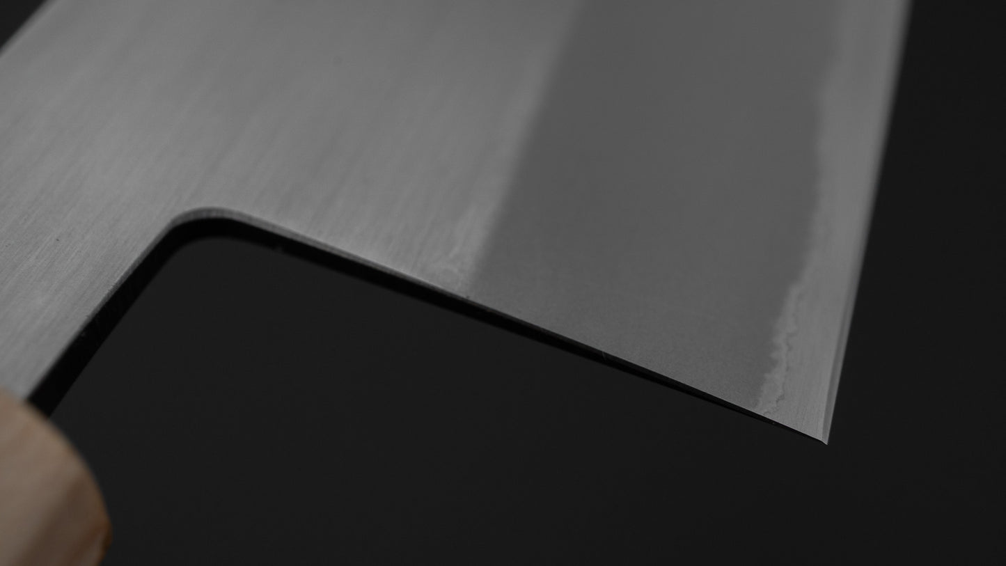 Hitohira TD Blue #2 Stainless Clad Migaki Santoku 165mm Walnut Handle