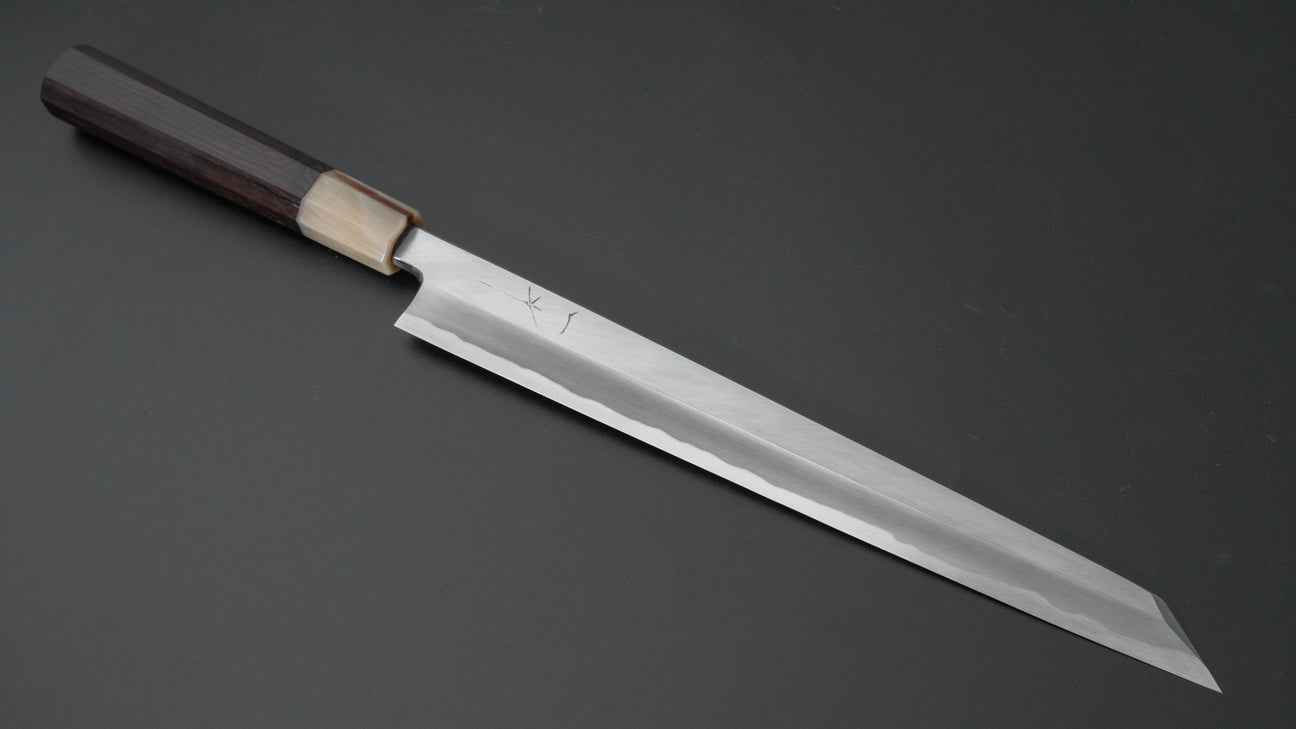 Hitohira Tanaka Mosuke Blue #1 Kiritsuke Yanagiba 270mm Ebony Handle (Saya)